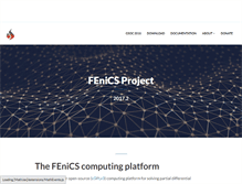 Tablet Screenshot of fenicsproject.org